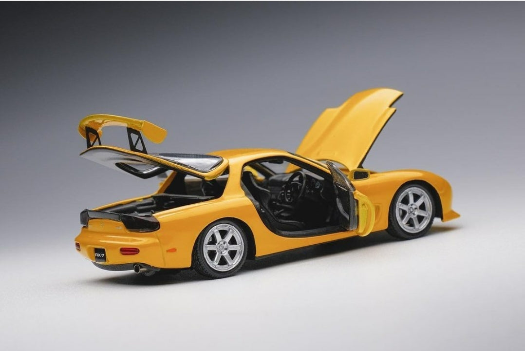 PGM Models 1:64 Mazda RX-7 (FD3S) in Yellow Ordinary Version