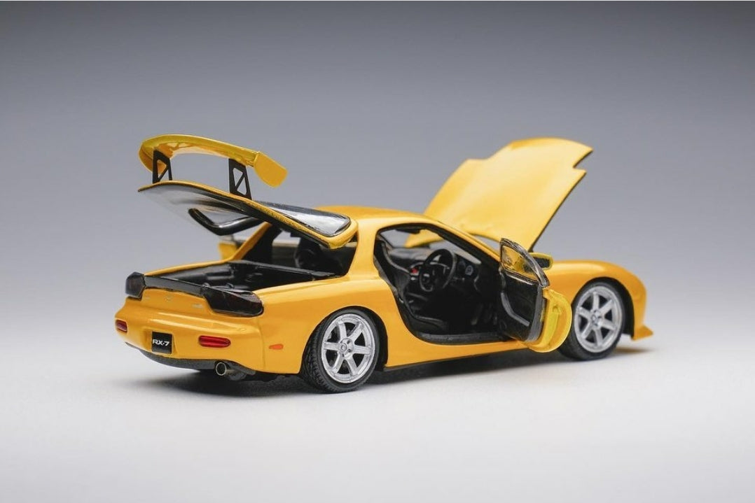 PGM Models 1:64 Mazda RX-7 (FD3S) in Yellow Ordinary Version