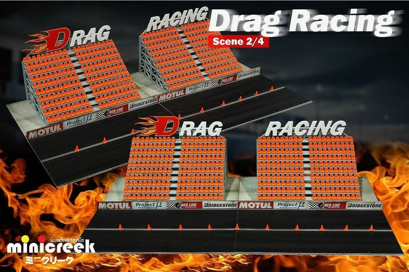 Minicreek Studio 1:64 - Drag Racing Scene 2 Diorama Set