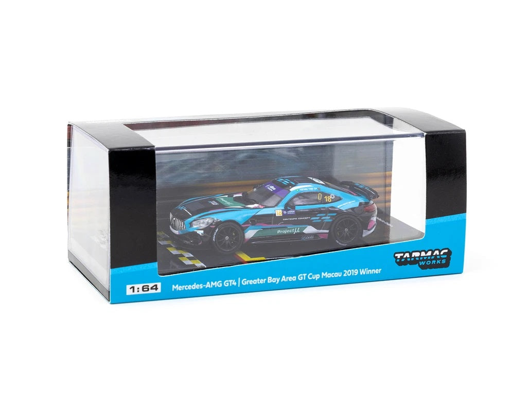 Tarmac Works 1:64 Mercedes-AMG GT4 Greater Bay Area GT Cup Macau 2019 #18 Winner