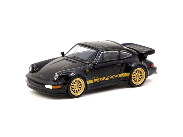 Schuco x Tarmac Works 1:64 Porsche 911 Turbo in Black