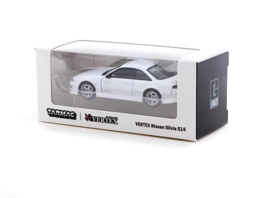 Tarmac Works 1:64 Nissan Silvia S14 Vertex Edition in White Lamley Special Edition