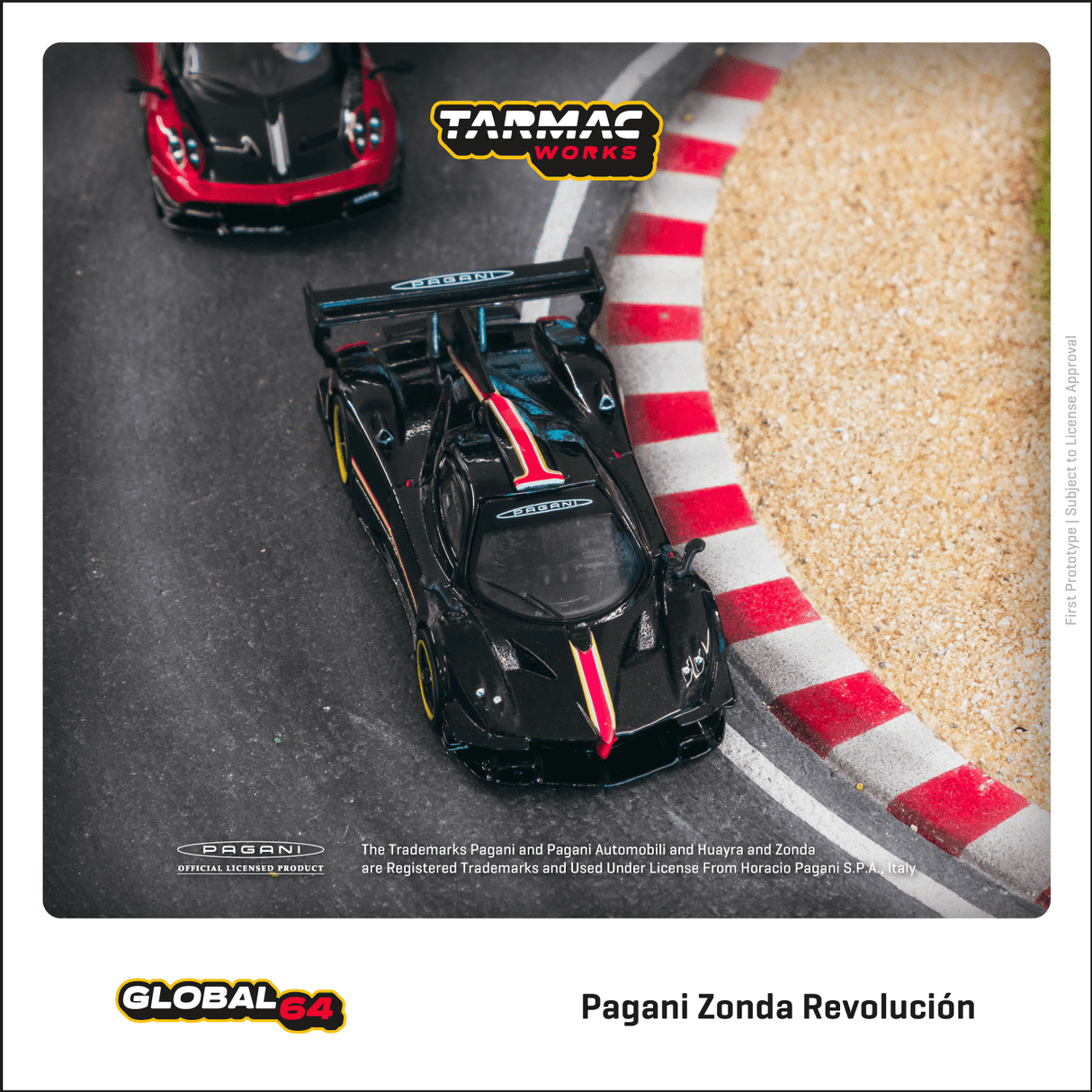 Tarmac Works 1:64 Pagani Zonda Revolución Nero Oro