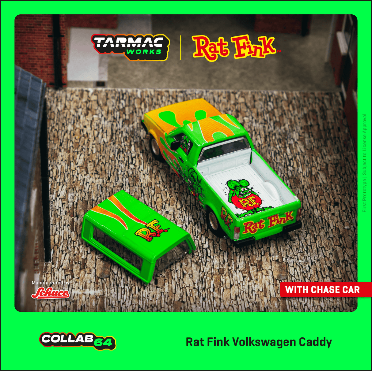 Tarmac Works 1:64 Volkswagen Caddy, Rat Fink