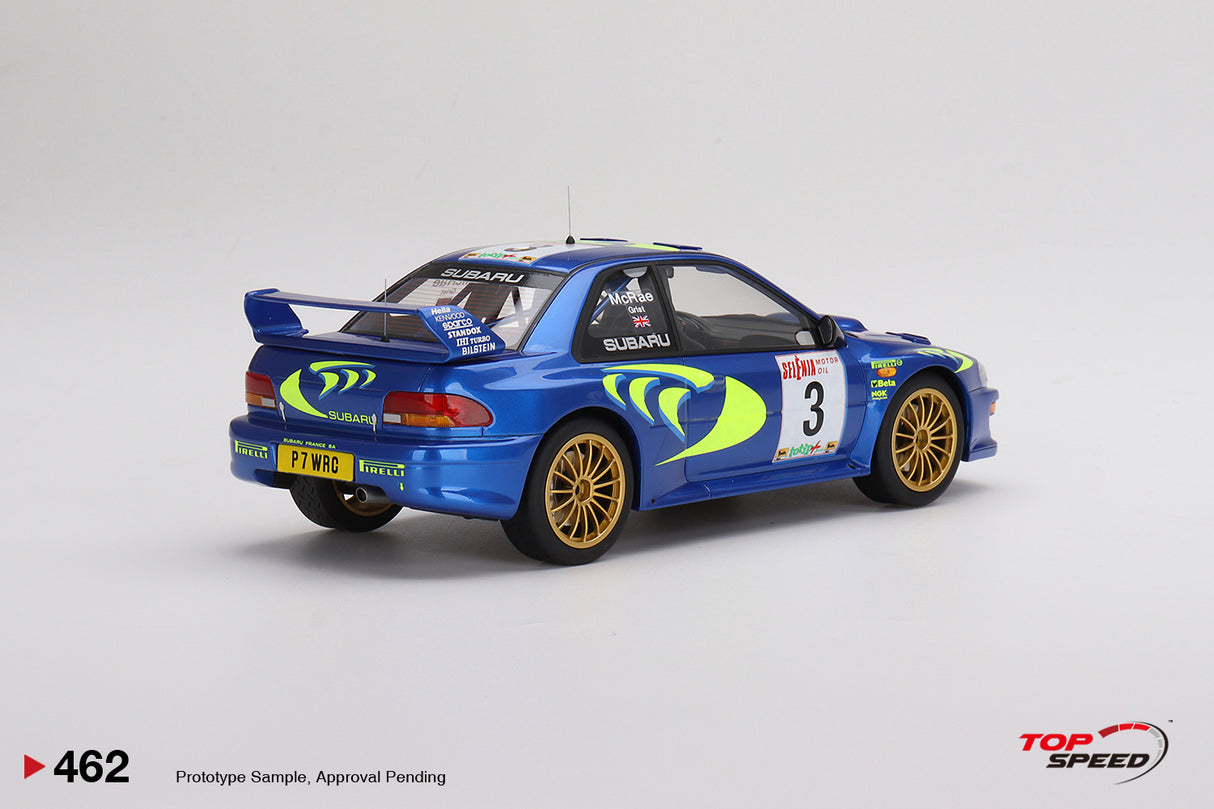 TopSpeed Models 1:18 Subaru Impreza WRC97 1997 Rally Sanremo Winner #3