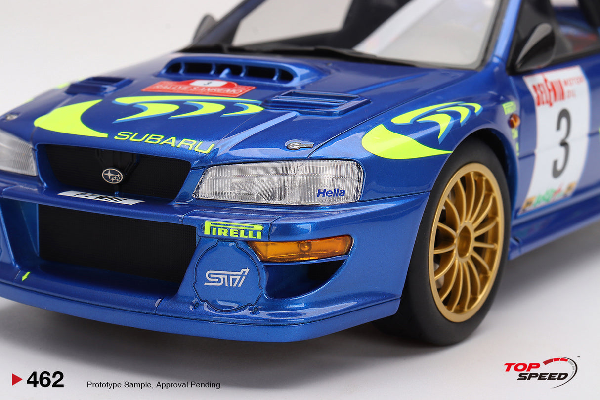 TopSpeed Models 1:18 Subaru Impreza WRC97 1997 Rally Sanremo Winner #3