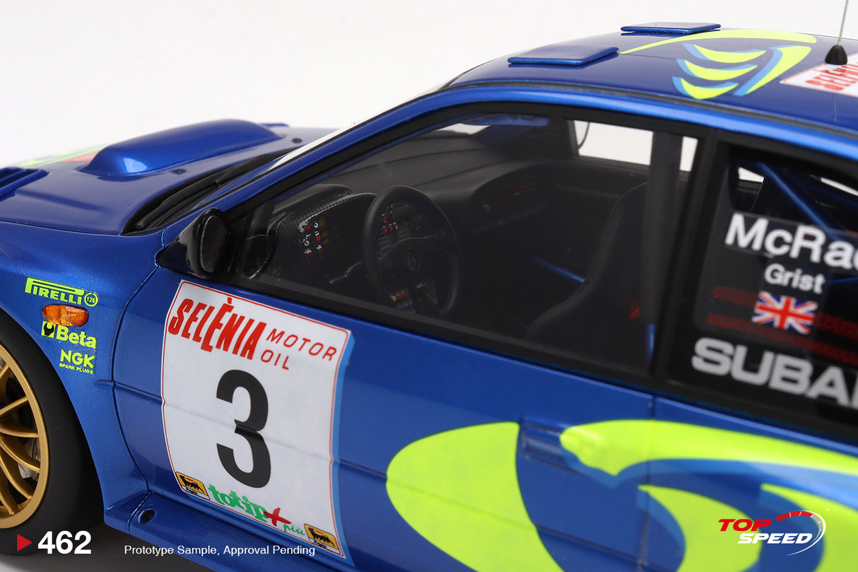 TopSpeed Models 1:18 Subaru Impreza WRC97 1997 Rally Sanremo Winner #3