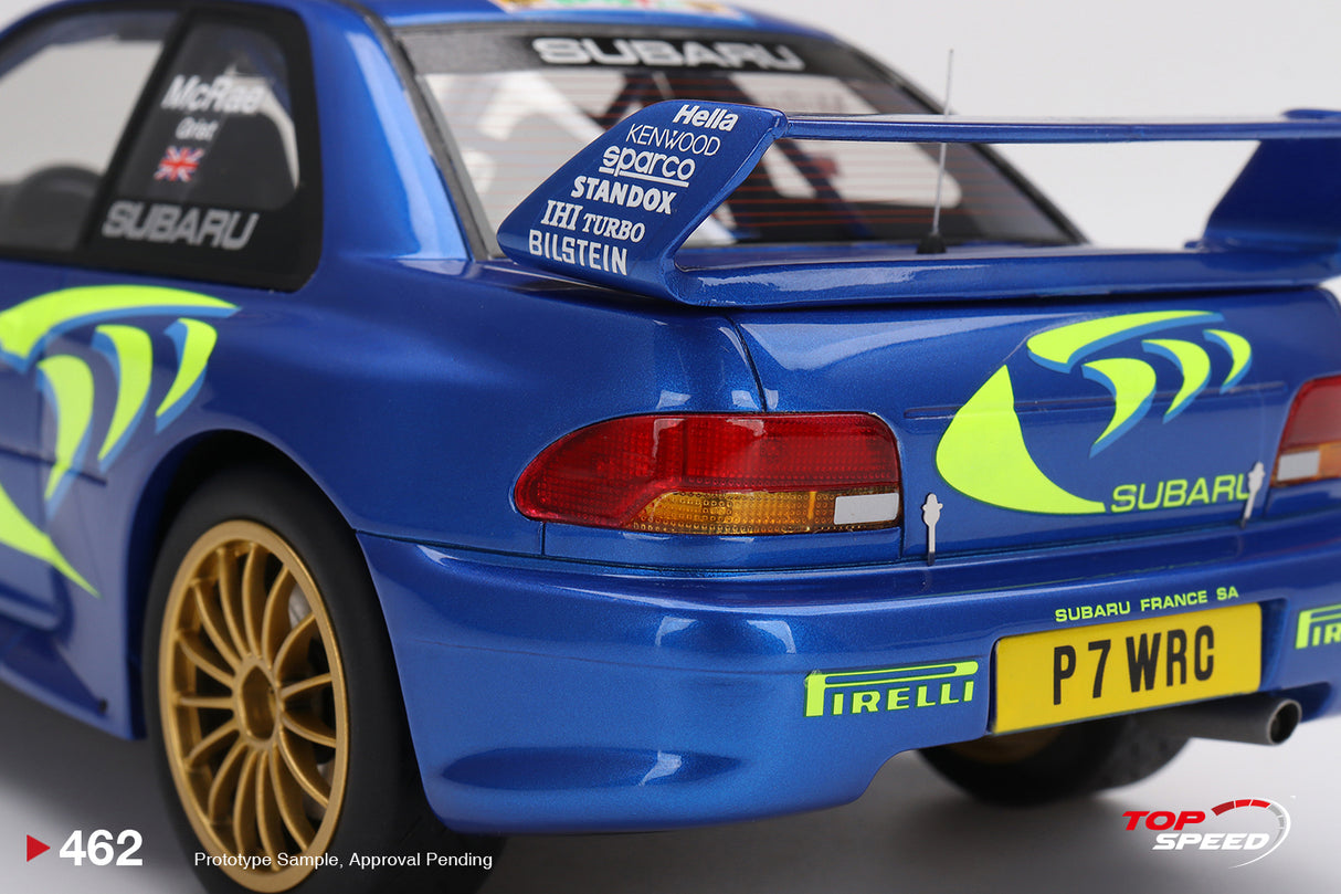 TopSpeed Models 1:18 Subaru Impreza WRC97 1997 Rally Sanremo Winner #3