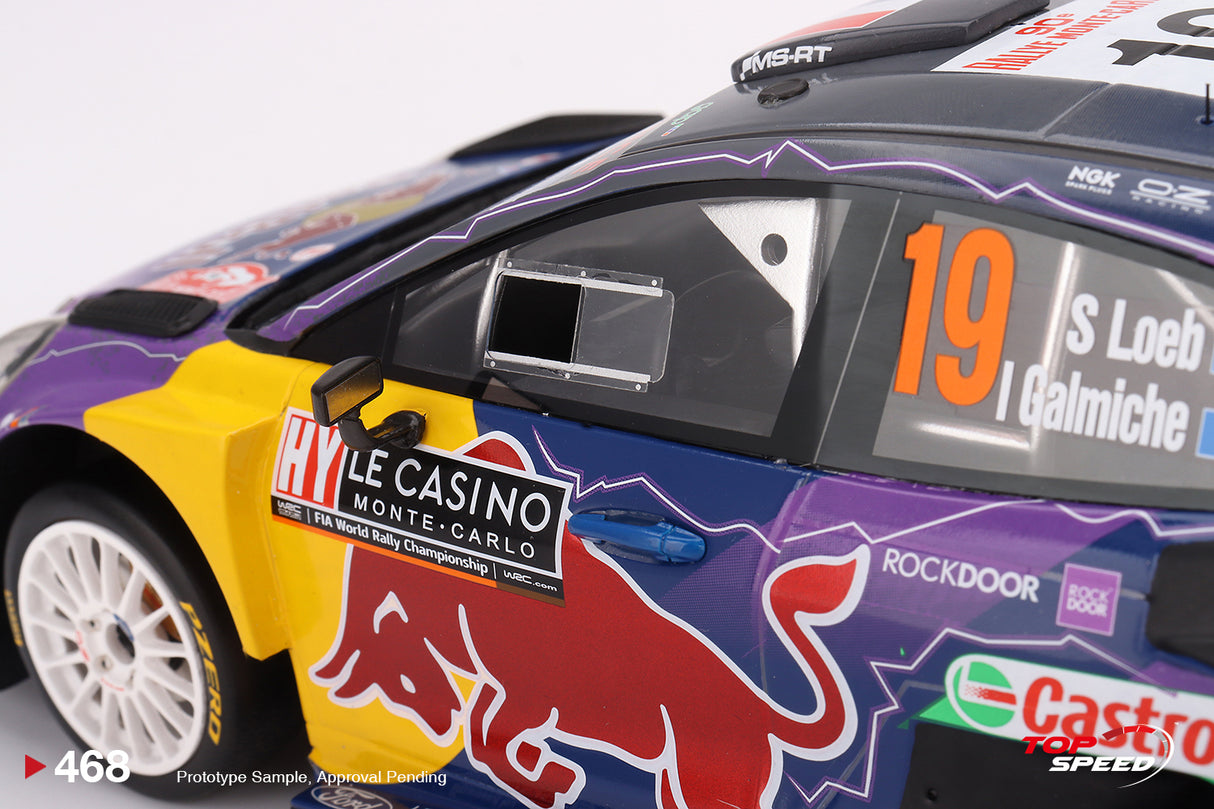 TopSpeed Models 1:18 Ford Puma Rally1 #19 M-Sport Ford WRT 2022 Rally MonteCarlo Winner