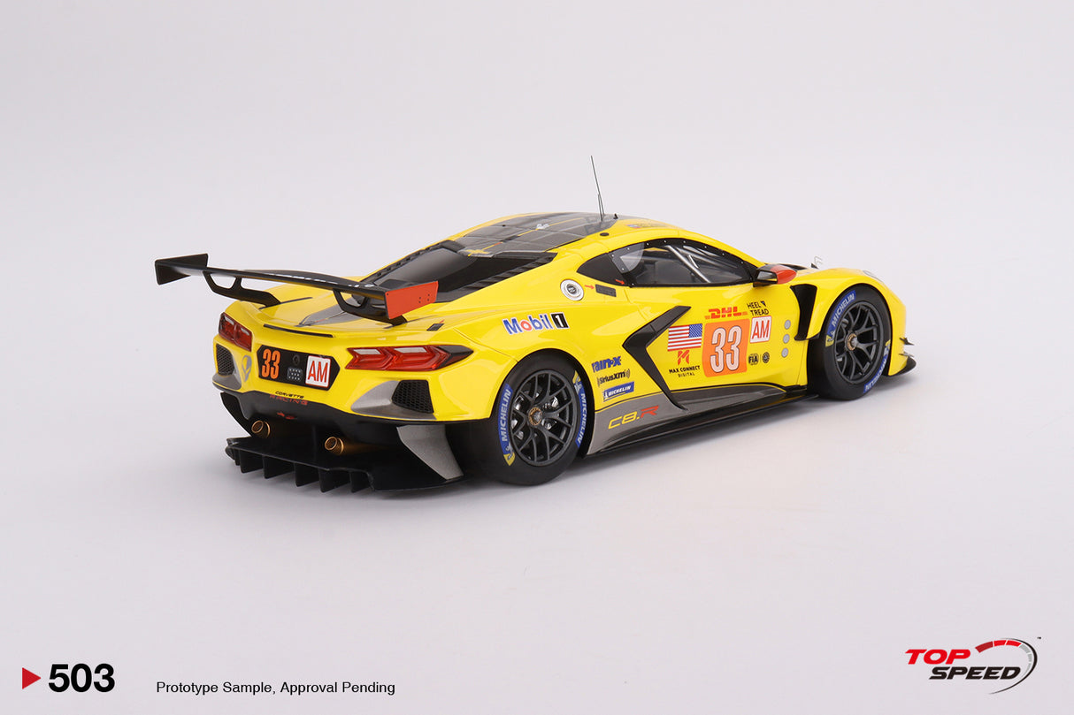 TopSpeed Models 1:18 Chevrolet Corvette C8.R #33 Corvette Racing 2023 WEC 1000 Miles of Sebring LMGTE AM Winner