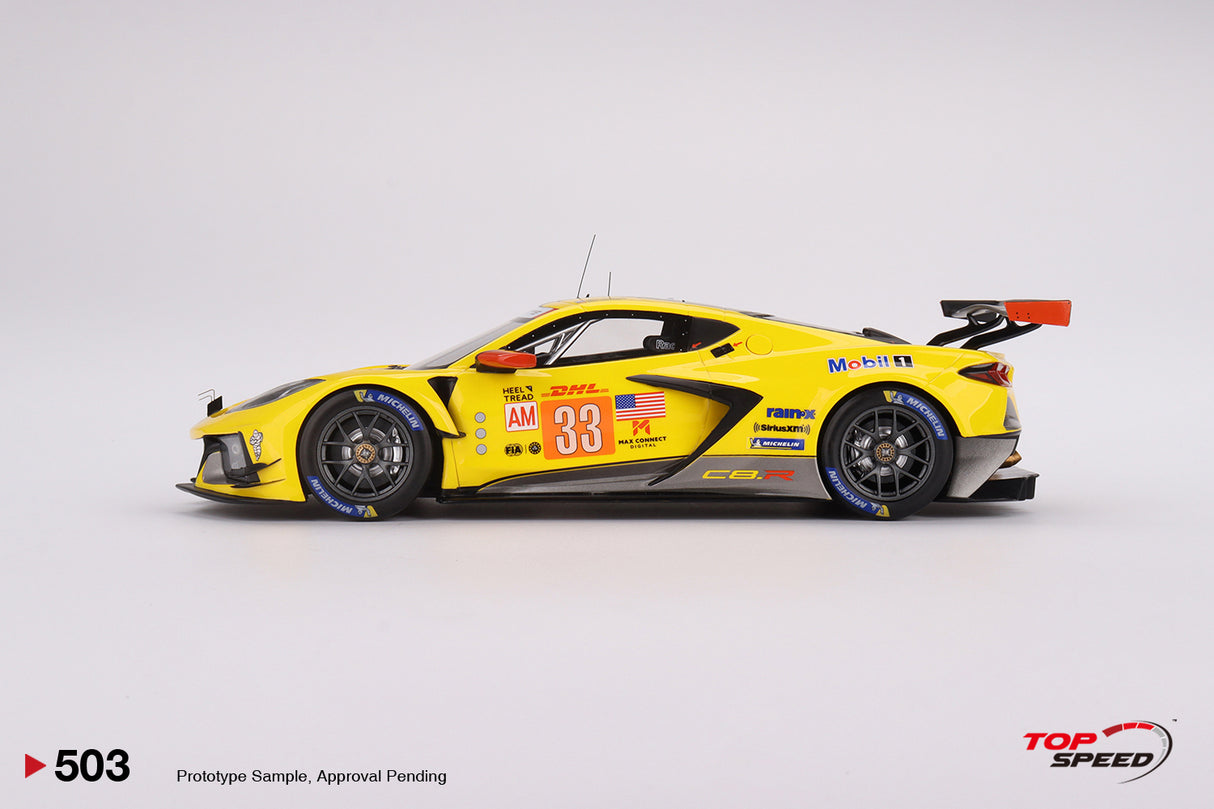 TopSpeed Models 1:18 Chevrolet Corvette C8.R #33 Corvette Racing 2023 WEC 1000 Miles of Sebring LMGTE AM Winner
