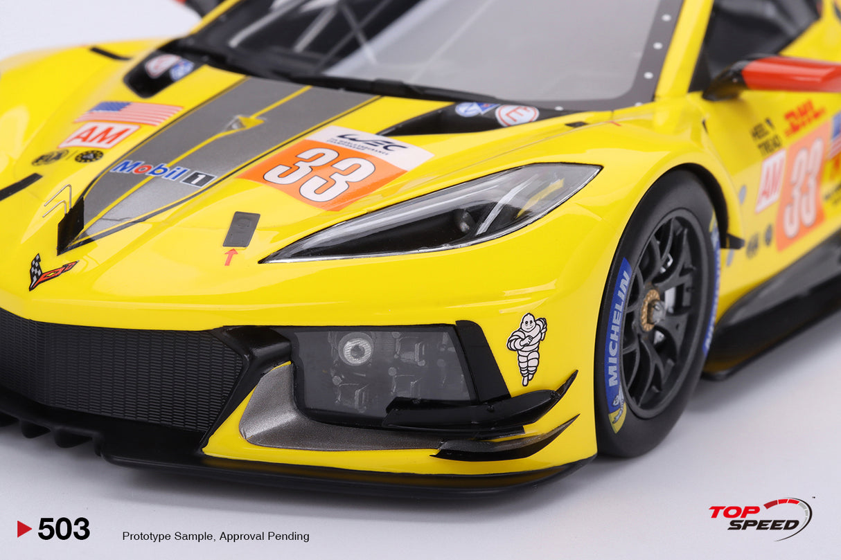 TopSpeed Models 1:18 Chevrolet Corvette C8.R #33 Corvette Racing 2023 WEC 1000 Miles of Sebring LMGTE AM Winner