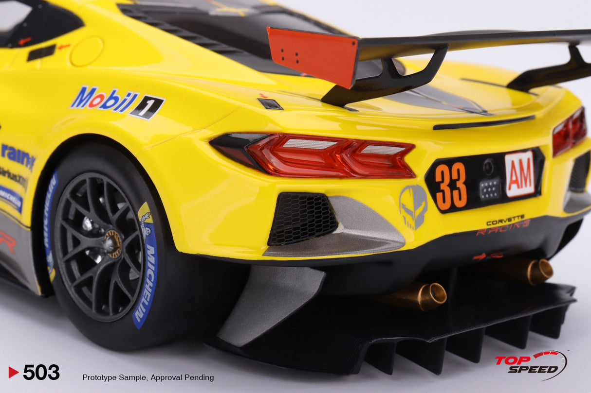 TopSpeed Models 1:18 Chevrolet Corvette C8.R #33 Corvette Racing 2023 WEC 1000 Miles of Sebring LMGTE AM Winner