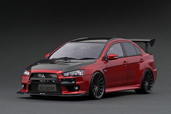 Ignition Model 1:18 Mitsubishi Lancer Evolution X (CZ4A) Red Metallic with Carbon Bonnet & GT Wing