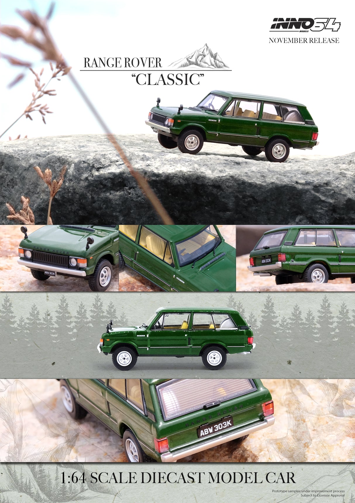 INNO64 1:64 Range Rover "CLASSIC" in Lincoln Green