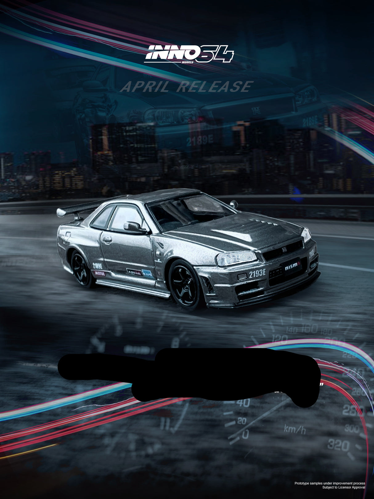 INNO64 1:64 Nissan Skyline GT-R (R34) Omori Factory "CLUBMAN RACE SPEC" (CRS)