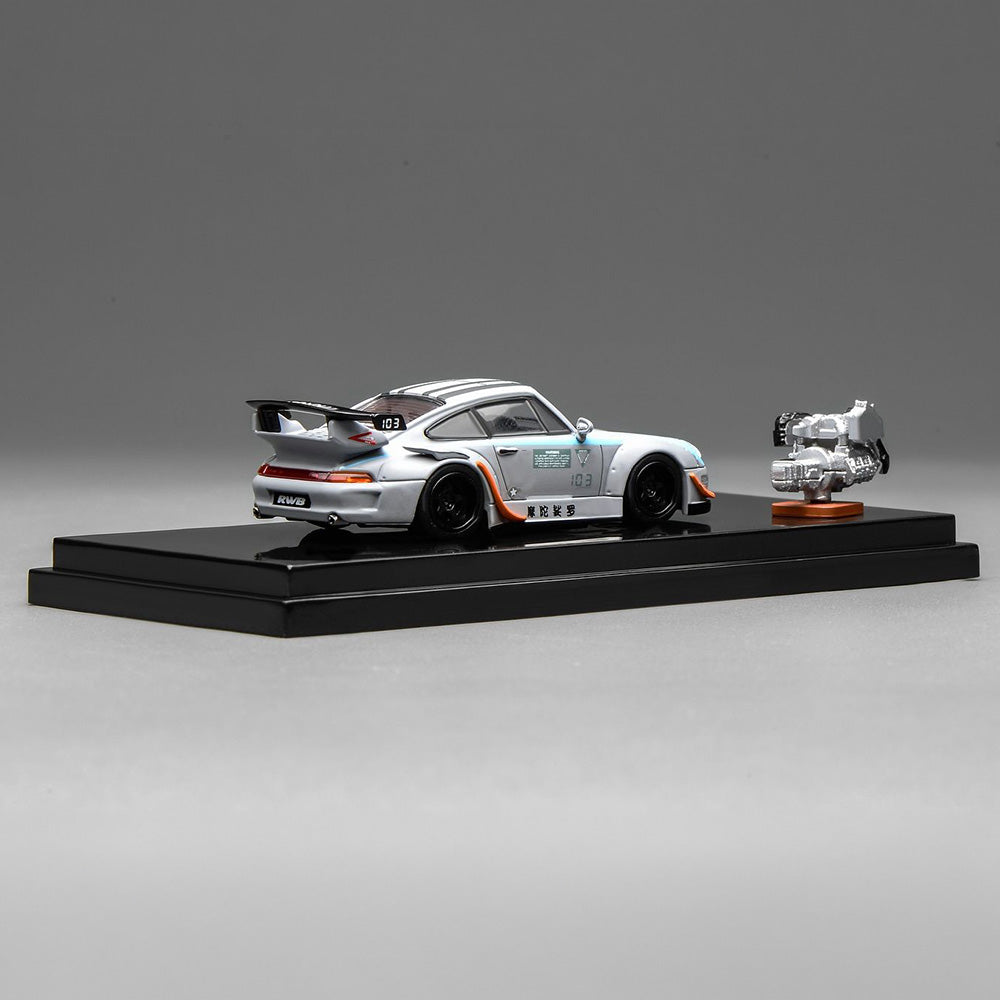 MotorHelix 1:64 RWB 993 MotoZolo Edition with Engine Display