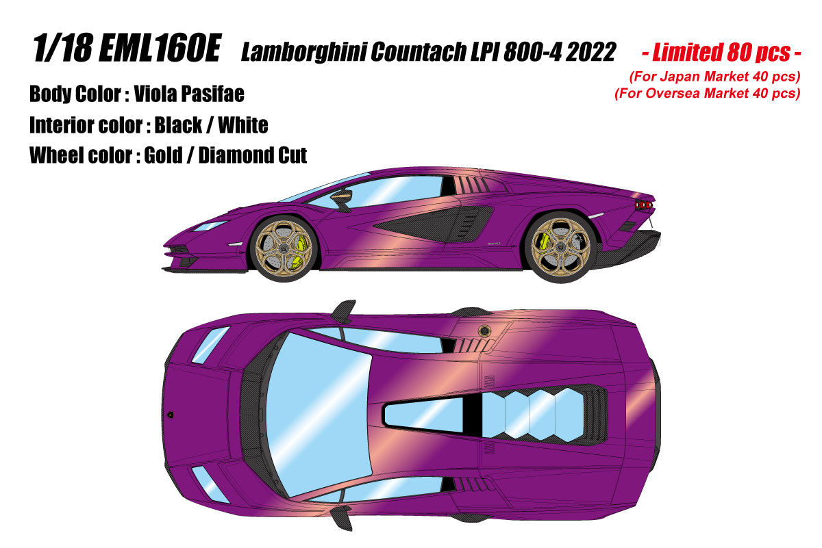 PREORDER* Make Up Co., Ltd / Eidolon 1:18 Lamborghini Countach LPI