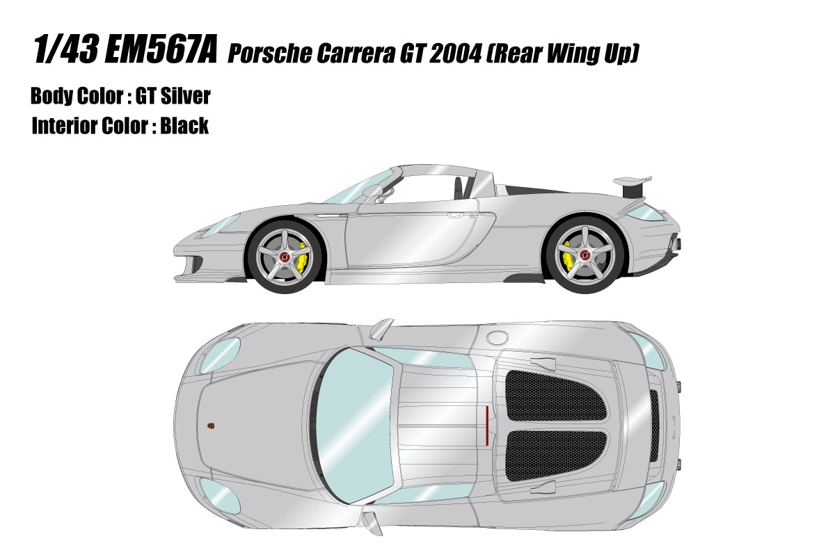 Make Up Co., Ltd. / EIDOLON 1:43 Porsche Carrera GT 2004 Rear Wing Up