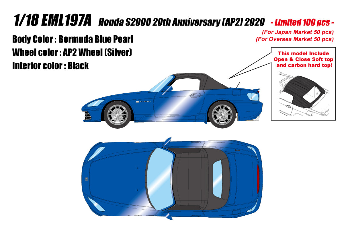 EIDOLON Make Up HONDA S2000 Type S タイプ PREORDER* Make Up Co., Ltd / Eidolon 1:43 Honda S2000 (AP2) Type-S