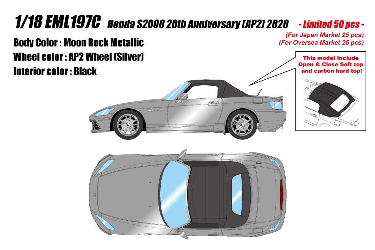 *PREORDER* Make Up Co., Ltd / Eidolon 1:18 Honda S2000 (AP2) 20th Anniversary Edition