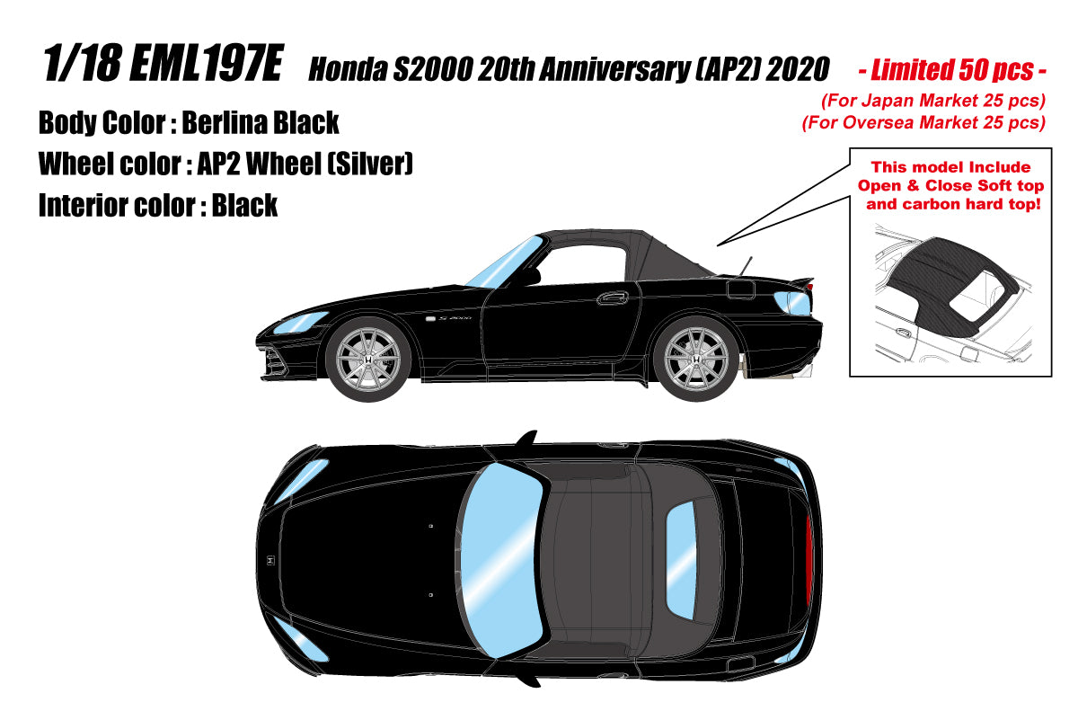 *PREORDER* Make Up Co., Ltd / Eidolon 1:18 Honda S2000 (AP2) 20th Anniversary Edition