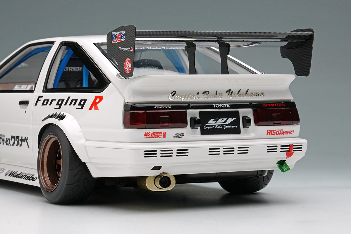 *PREORDER* Make Up Co., Ltd. 1:18 Toyota Sprinter Trueno (AE86) 3Door Crystal Body Yokohama Edition