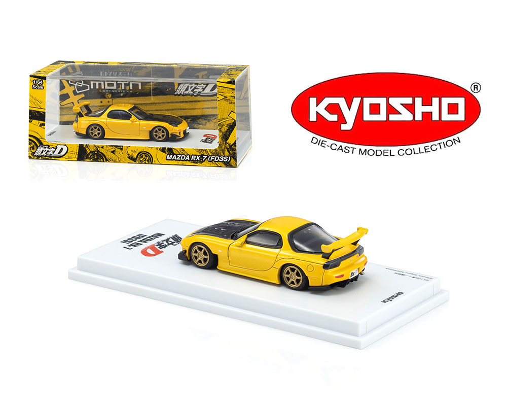 *PREORDER* Kyosho 1:64 Kyosho 1:64 Initial D Mazda RX7 (FD3S) with LED MOTN Base Compatible