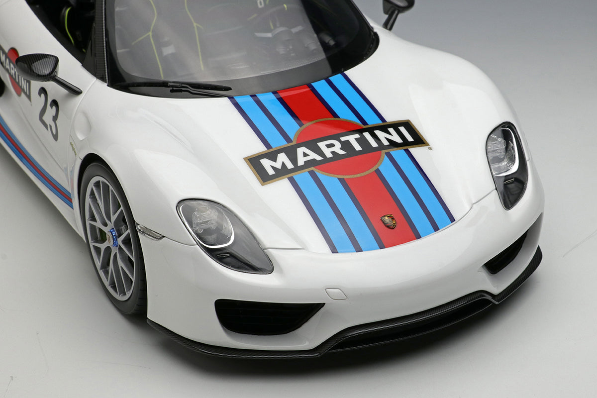 ポルシェ 918スパイダー 1/18 ホワイト マルティーニ Make Up Co., Ltd. / Porsche 918 Spyder Weissach package 2011