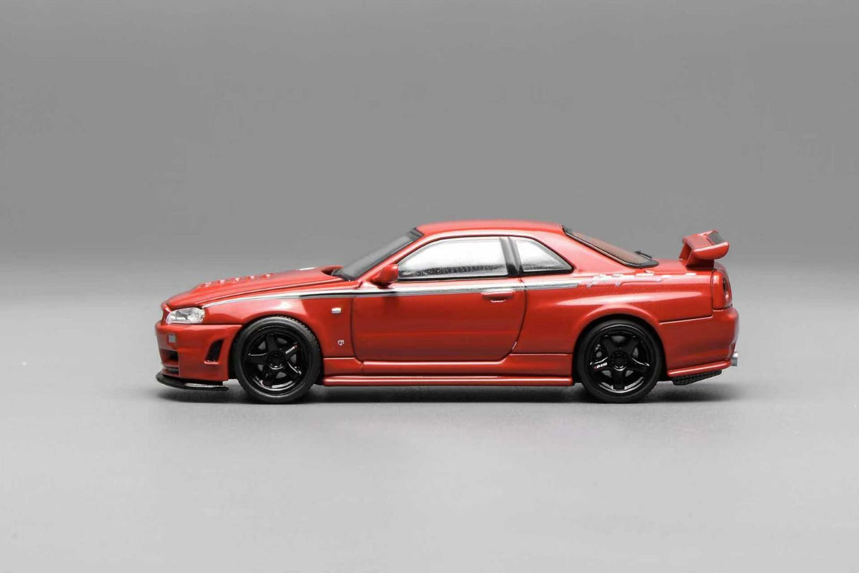 *PREORDER* MotorHelix 1:64 Nissan Skyline GT-R (R34) Nismo Customized - Nismo Red
