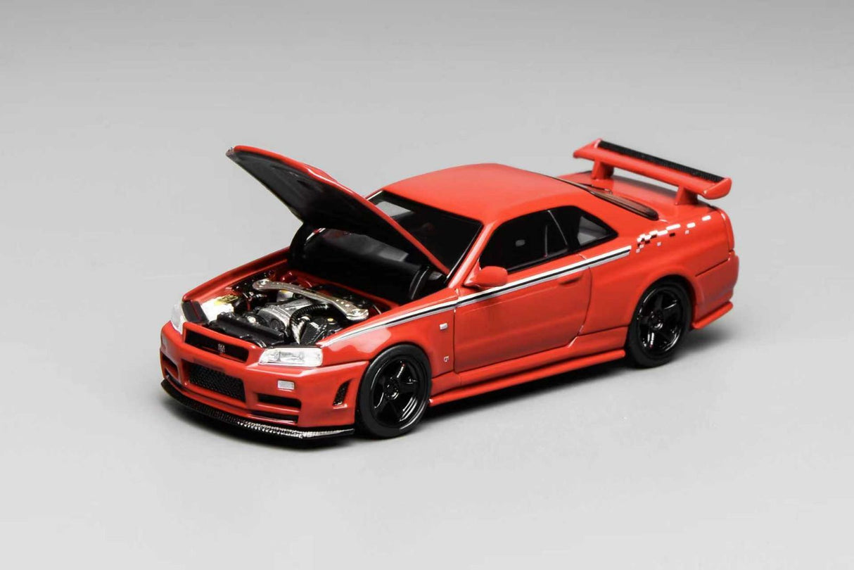*PREORDER* MotorHelix 1:64 Nissan Skyline GT-R (R34) Nismo Customized - Nismo Red