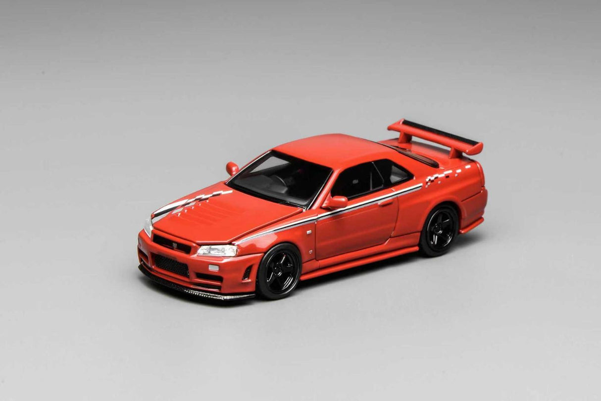 *PREORDER* MotorHelix 1:64 Nissan Skyline GT-R (R34) Nismo Customized - Nismo Red
