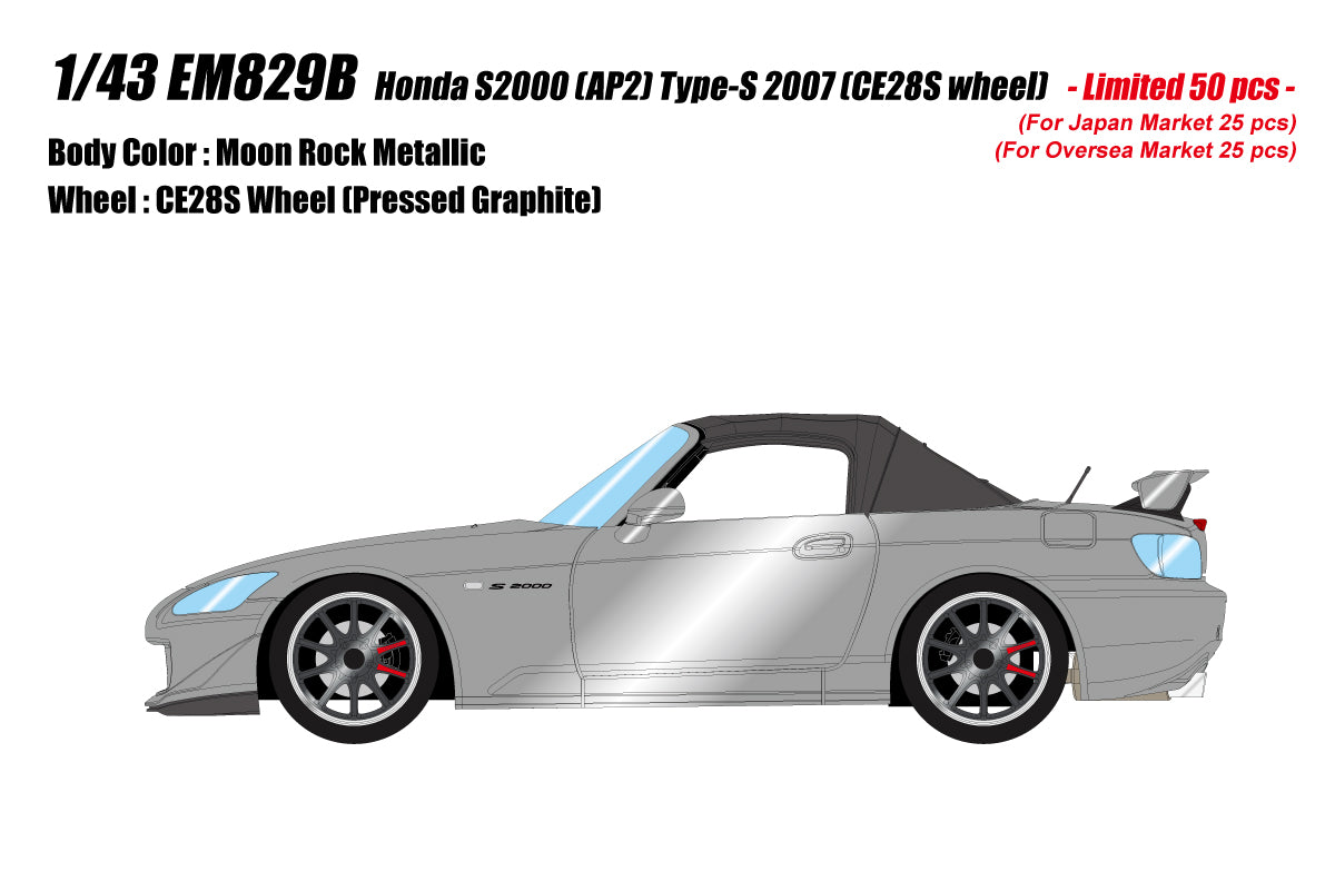 *PREORDER* Make Up Co., Ltd / Eidolon 1:43 Honda S2000 (AP2) Type-S 2007 with CE28S Wheels