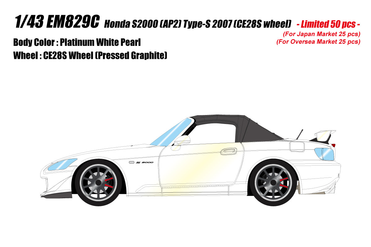 *PREORDER* Make Up Co., Ltd / Eidolon 1:43 Honda S2000 (AP2) Type-S 2007 with CE28S Wheels