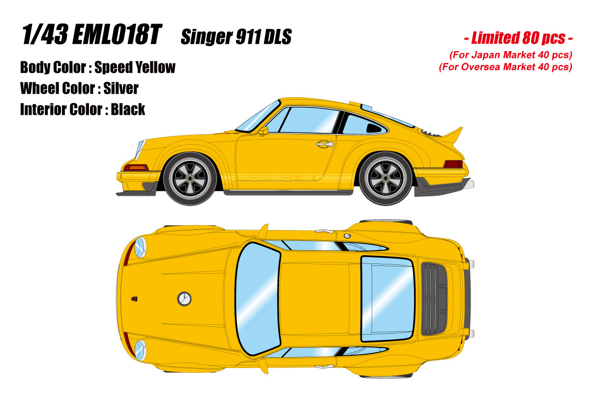 *PREORDER* Make Up Co., Ltd. / Eidolon 1:18 Porsche Singer 911 DLS in Speed Yellow