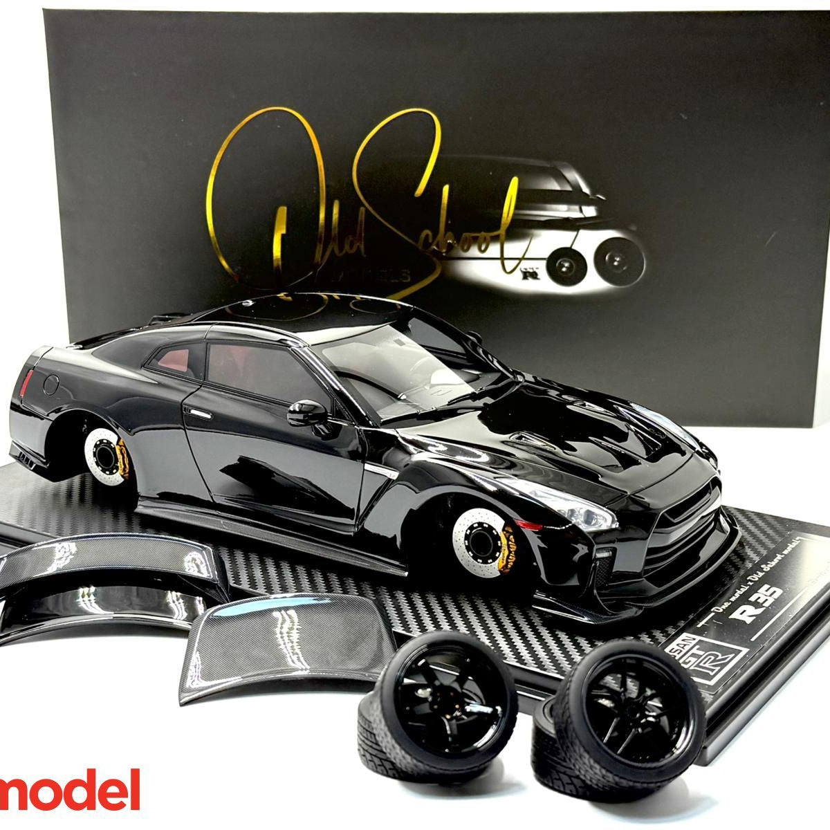 One Model 1:18 Nissan GT-R R35 Custom Edition in Glossy Black – Model ...