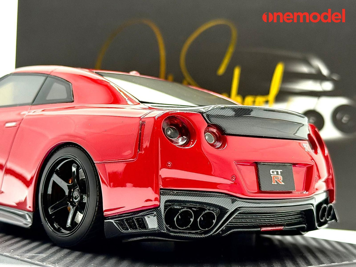 *PREORDER* One Model 1:18 Nissan GT-R R35 Custom Edition in Passion Red