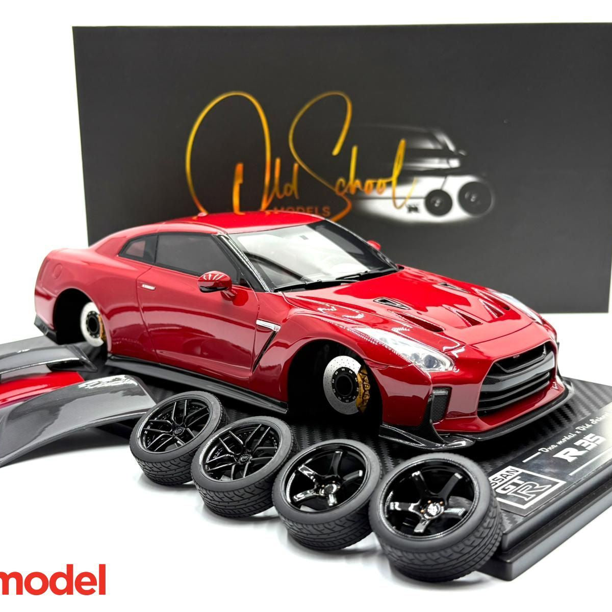 One Model 1:18 Nissan GT-R R35 Custom Edition in Passion Red – Model ...