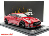 *PREORDER* One Model 1:18 Nissan GT-R R35 Custom Edition in Passion Red