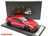 *PREORDER* One Model 1:18 Nissan GT-R R35 Custom Edition in Passion Red