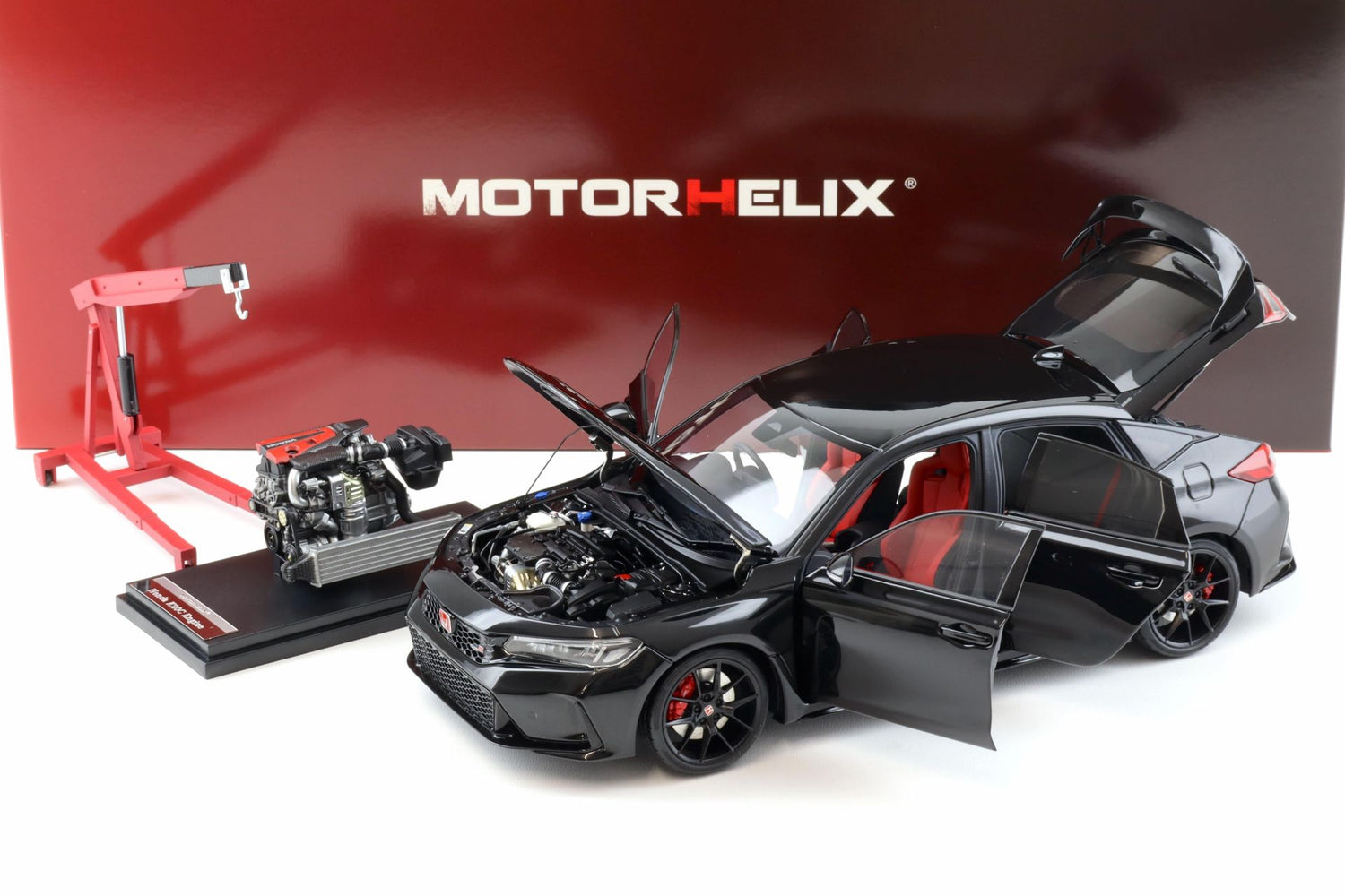 MotorHelix 1:18 Honda Civic Type-R (FL5) in Crystal Black Pearl