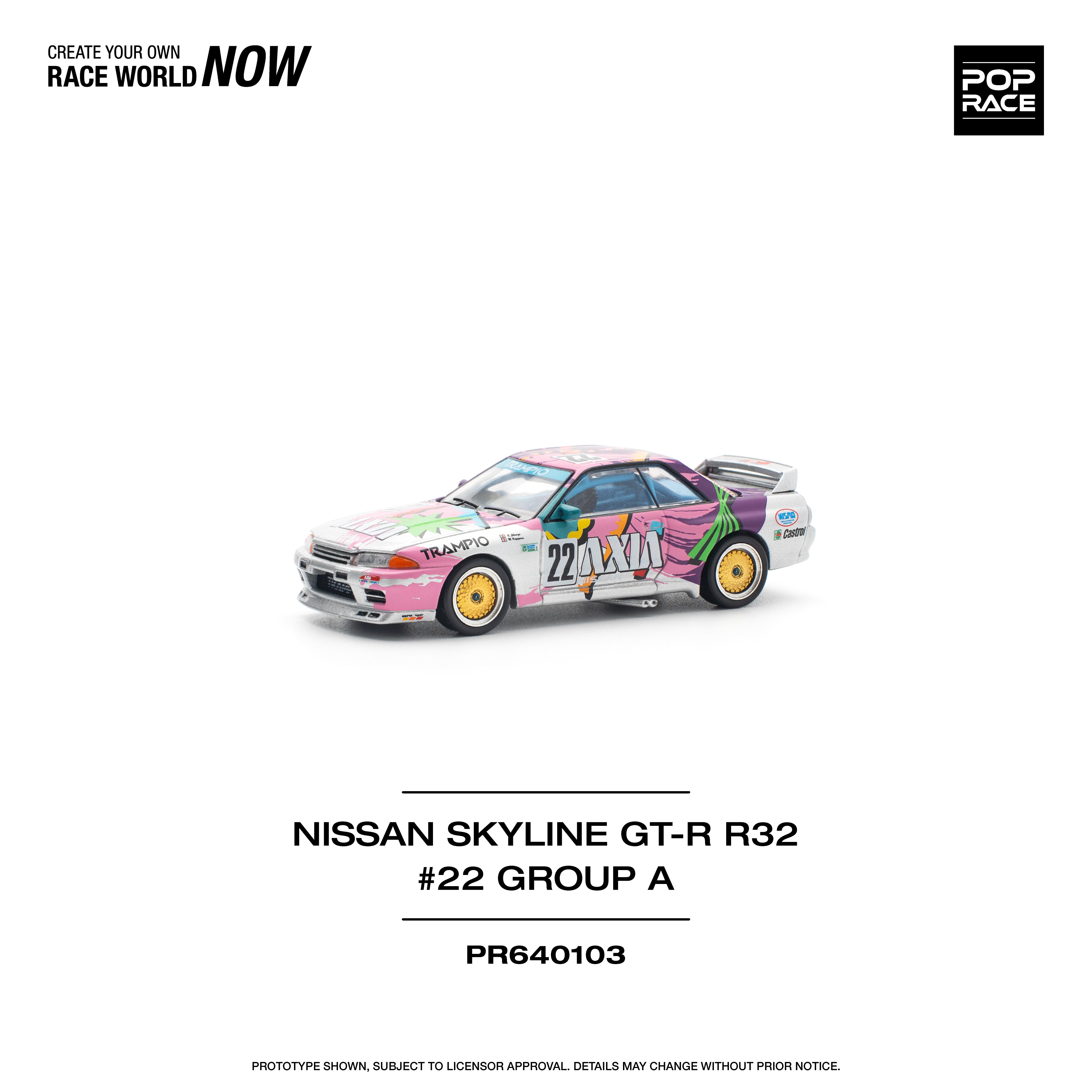PREORDER* Pop Race 1:64 Nissan Skyline GT-R R32 #22 AXIA