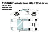 Make Up Co., Ltd / Eidolon 1:18 Lamborghini Countach LP5000 QV 1988 with Rear wing