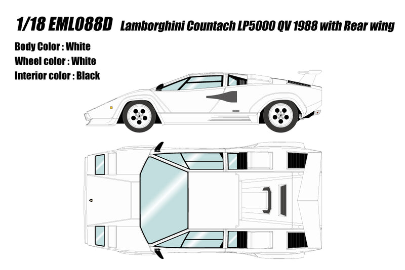 *PREORDER* Make Up Co., Ltd / Eidolon 1:18 Lamborghini Countach LP5000 QV 1988 with Rear wing