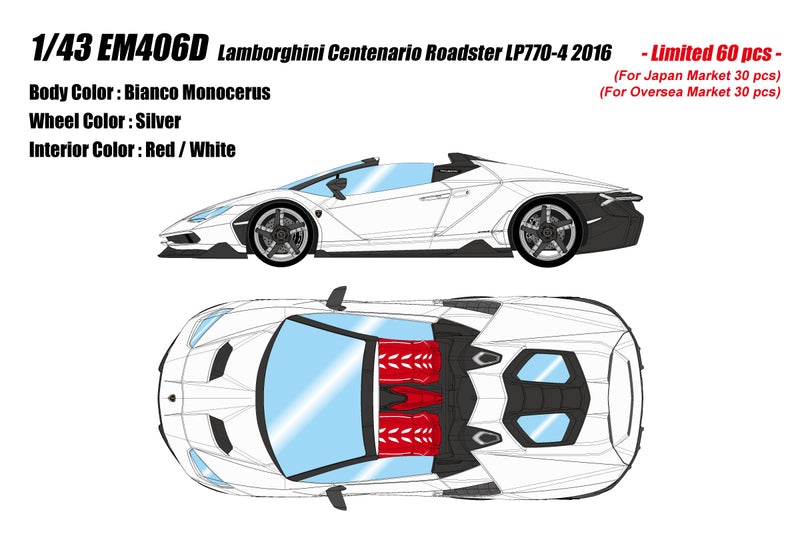 *PREORDER* Make Up Co., Ltd / Eidolon 1:43 Lamborghini Centenario Roadster LP770-4 2016