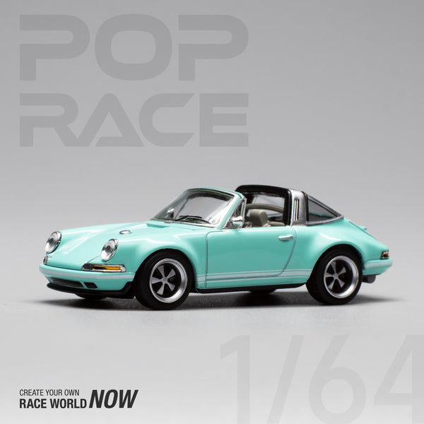 *PREORDER* Pop Race 1/64 Porsche 964 Singer Targa in Tiffany Blue