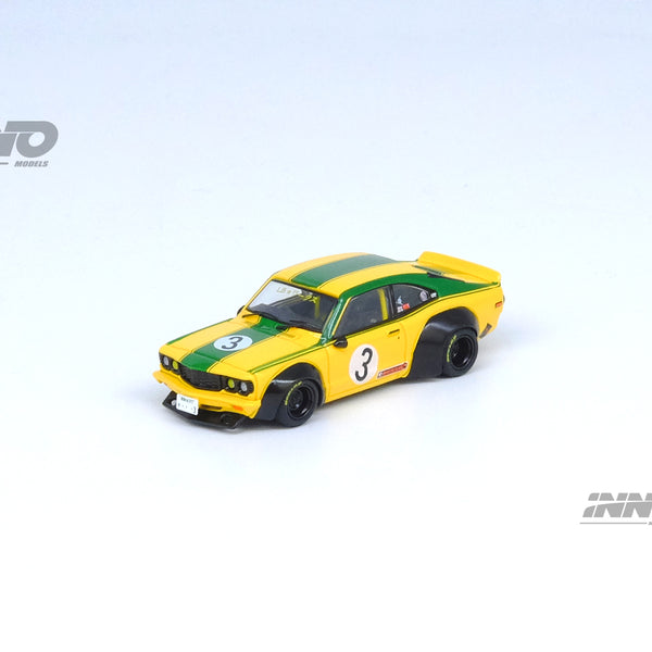 INNO64 1:64 Mazda RX-3 Savanna LBWK in Yellow