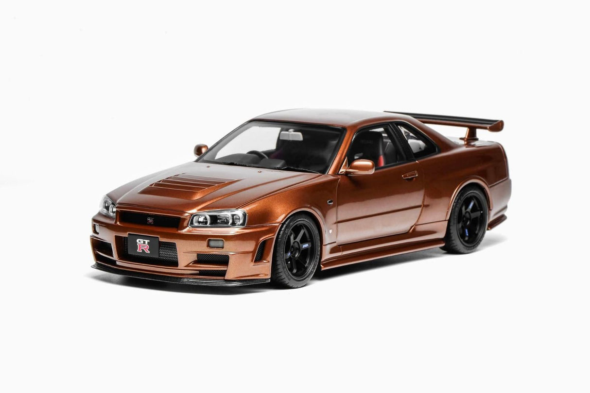 *PREORDER* MotorHelix 1:18 Nissan Skyline GT-R (R34) Customized Version - Metallic Bronze