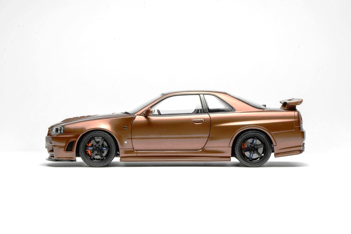 *PREORDER* MotorHelix 1:18 Nissan Skyline GT-R (R34) Customized Version - Metallic Bronze