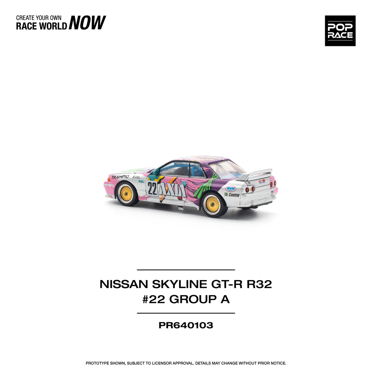 *PREORDER* Pop Race 1:64 Nissan Skyline GT-R R32 #22 AXIA Group A